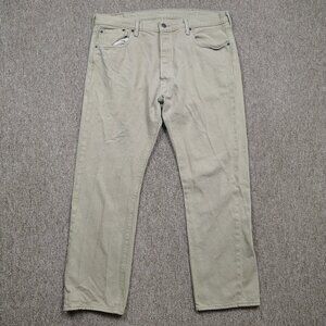 LEVI'S 501 Jeans Men's 38x30 Brown Original Fit 100% Cotton Denim Button Fly